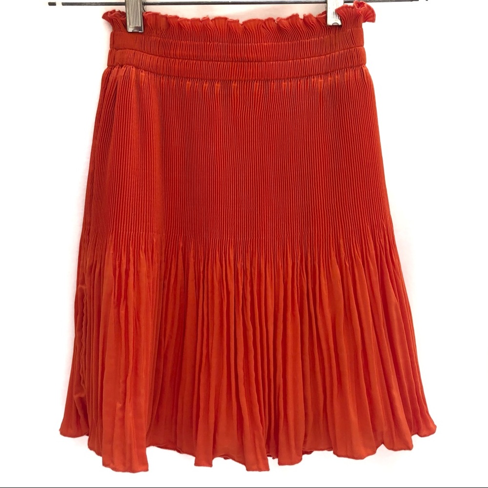 H&M Orange Quilted Skirt, Size 4 BNWT
